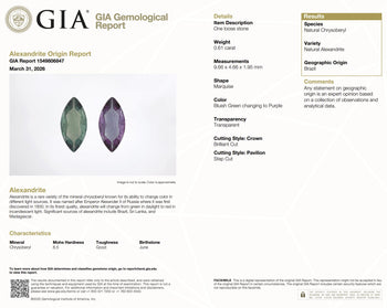 GIA Certified 0.61 Carat Marquise Alexandrite Diamond Platinum Drop Necklace – Assay Jewelers