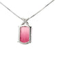 GIA Certified 18.61 Carat Pink Tourmaline & Floral Diamond Pendant Necklace