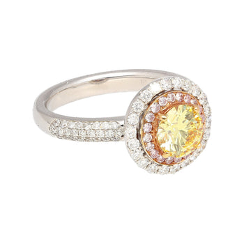 GIA Certified 1.01 Carat Round Cut Fancy Yellow Diamond Ring – Assay Jewelers