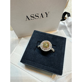 GIA Certified 1.01 Carat Round Cut Fancy Yellow Diamond Ring – Assay Jewelers