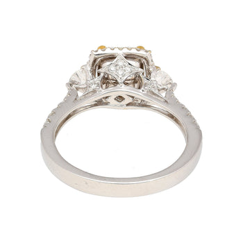 GIA Certified 1.24 Carat Radiant Cut Yellow (Y-Z) Diamond Engagement Ring in 18K White Gold – Assay Jewelers