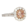 GIA Certified 1.51 CTTW Fancy Light Brown Pink Internally Flawless Diamond Ring