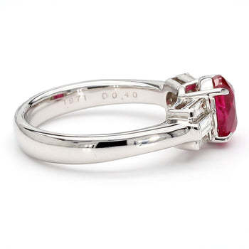 GIA Certified 2 Carat Pigeon Blood Burma Ruby Platinum Ring – Assay Jewelers