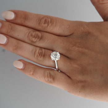 GIA Certified 2.56 Carat Round Cut Diamond Cathedral Solitaire Ring – Assay Jewelers