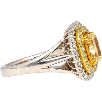 GIA Certified 2.79 Carat Fancy Light Yellow Radiant Cut Diamond 18K Gold Ring – Assay Jewelers