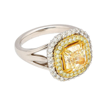 GIA Certified 2.79 Carat Fancy Light Yellow Radiant Cut Diamond 18K Gold Ring – Assay Jewelers