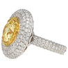 GIA Certified 3.3 Carat Fancy Intense Yellow Flawless Round Diamond Ring