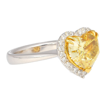GIA Certified 3.32 Carat Fancy Intense Yellow Heart Cut Diamond Engagement Ring – Assay Jewelers