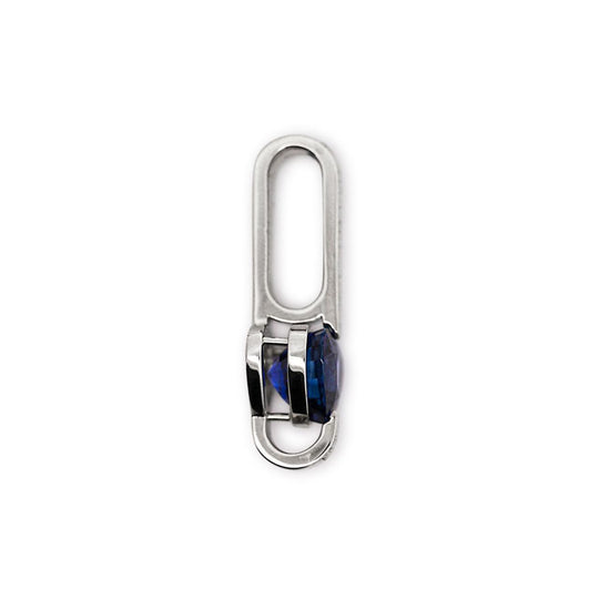 GIA Certified 3.5 Carat Heart Blue Sri Lanka Sapphire Diamond 18K Drop Pendant