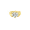 GIA Certified 3.5 Carat Lab Diamond Oval Cut Solitaire Mens Ring in 14K Yellow Gold