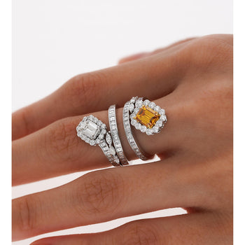 GIA Certified 3.81 Carat Detachable Two-Piece Toi Et Moi Ring in 18K White Gold – Assay Jewelers