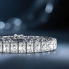 GIA Certified 46 Carat Radiant Cut Lab Grown Diamond Tennis Bracelet