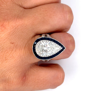 GIA Certified 4.48 Carat Pear Shape, H/SI2, Diamond Ring – Assay Jewelers