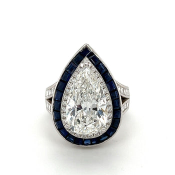 GIA Certified 4.48 Carat Pear Shape, H/SI2, Diamond Ring – Assay Jewelers