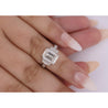 GIA Certified 4.51 Carat Emerald Cut Lab Grown Diamond in Vintage Platinum Ring