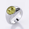 GIA Certified 4.65 Carat Fancy Deep Yellow Diamond Solitaire Bezel Set Mens Ring
