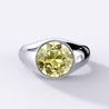 GIA Certified 4.65 Carat Fancy Deep Yellow Diamond Solitaire Bezel Set Mens Ring