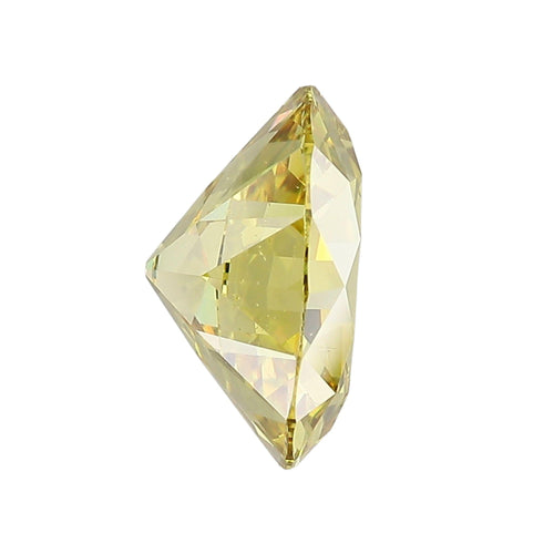 GIA Certified 4.65 Carat Fancy Deep Yellow SI1 Old Euro Cut Loose Diamond