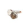 GIA Certified 4.75 Carat TW Fancy Brown and White Diamond Toi Et Moi Bypass Ring in Platinum