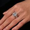 GIA Certified 5.09 Carat D Color VVS2 Clarity Emerald Cut Diamond 18K Ring