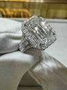 GIA Certified 5.09 Carat D Color VVS2 Clarity Emerald Cut Diamond 18K Ring