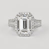 GIA Certified 5.09 Carat D Color VVS2 Clarity Emerald Cut Diamond 18K Ring