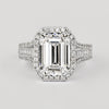 معتمد من GIA 5.09 قيراط D لون VVS2 نقاء قطع زمرد ألماس 18K Ring