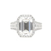 GIA Certified 5.09 Carat D Color VVS2 Clarity Emerald Cut Diamond 18K Ring