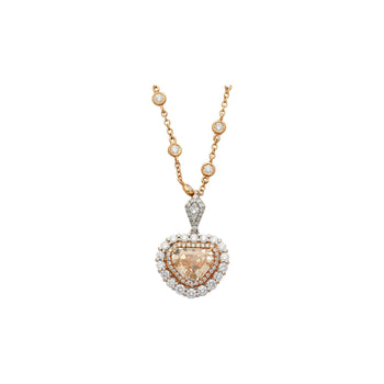 GIA Certified 5.78ct Color Shield Cut Diamond Pendant Necklace – Assay Jewelers
