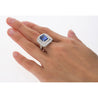 GIA Certified 6 Carat Emerald Cut No Heat Burma Blue Sapphire & Diamond Ring