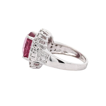 GIA Certified 7.60 Carat No Heat Pink Spinel and Diamond Ring in Platinum – Assay Jewelers