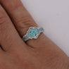 GIA Certified Brazilian Paraiba Tourmaline Cluster Ring