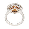 GIA Certified Fancy Pink 3.1 CTW Diamond Double Halo Ring