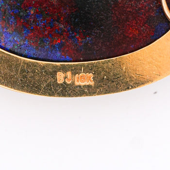 GIA Certified Oval Black Opal 18K Gold Pendant and Pin – Assay Jewelers
