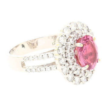 GRS Certified 2.33ct Pink Sapphire Diamond Ring 18KWhite Gold – Assay Jewelers