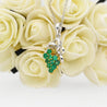 Grapevine Motif Emerald and Diamond Pendant Necklace in 18K Gold