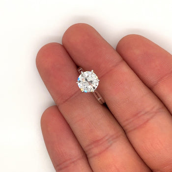 IGI Cert. 2.08 Carat Lab Grown Old European Cut Diamond Vintage 6-Prong Engagement Ring – Assay Jewelers