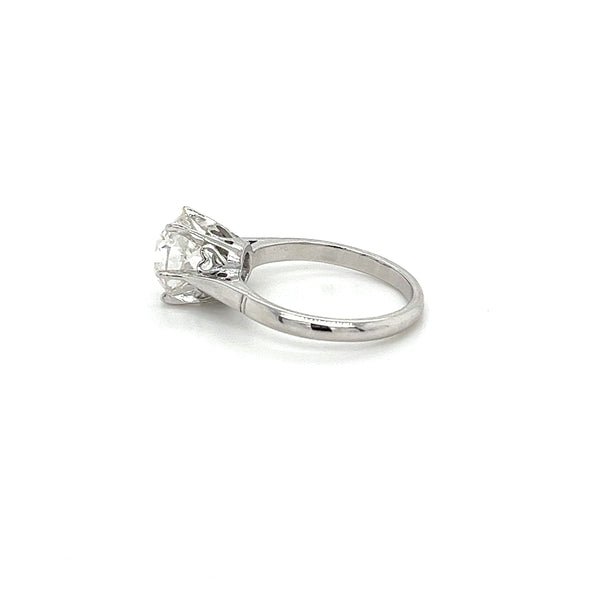 IGI Certified 2.08 Carat Old European Cut Lab Diamond Engagement Ring
