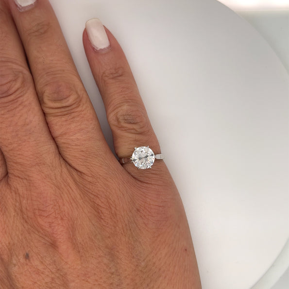 IGI Certified 2.08 Carat Old European Cut Lab Diamond Engagement Ring