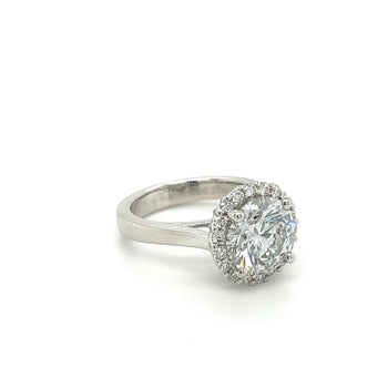 IGI Certified 3.45 Carat Round Cut Diamond in Platinum Setting – Assay Jewelers