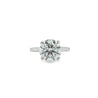 IGI Certified 3.48 Carat Round Cut Lab Grown Diamond CVD Engagement Ring in 18K White Gold Solitaire