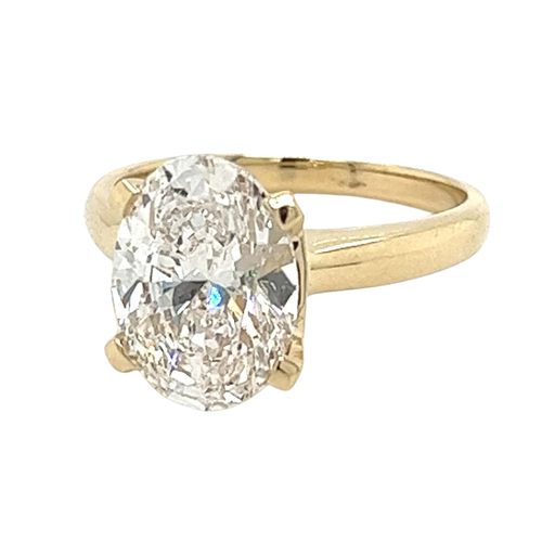 VS1 Lab Grown Diamond in 14k Yellow Gold Solitaire Ring