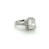 IGI Certified 5 Carat F/VS1 Radiant Cut Lab Grown Semi-Pave Halo Diamond Ring