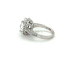 IGI Certified 5 Carat F/VS1 Radiant Cut Lab Grown Semi-Pave Halo Diamond Ring