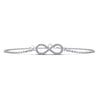 Infinity Pave Diamond Charm Bracelet in 14K