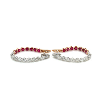 Inside Out Ruby and Diamond Hoop Earrings – Assay Jewelers
