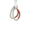 Inside Out Ruby and Diamond Hoop Earrings