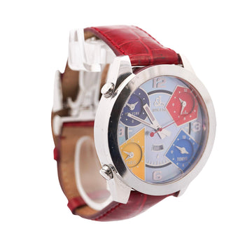 Jacob & Co. Five Time Zone Mother of Pearl 47mm Alligator Leather Watch – Assay Jewelers