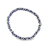 Lapis Lazuli Ball and Diamond 18K White Gold Choker Necklace Signed BIBIGI