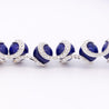 Lapis Lazuli Ball and Diamond 18K White Gold Choker Necklace Signed BIBIGI